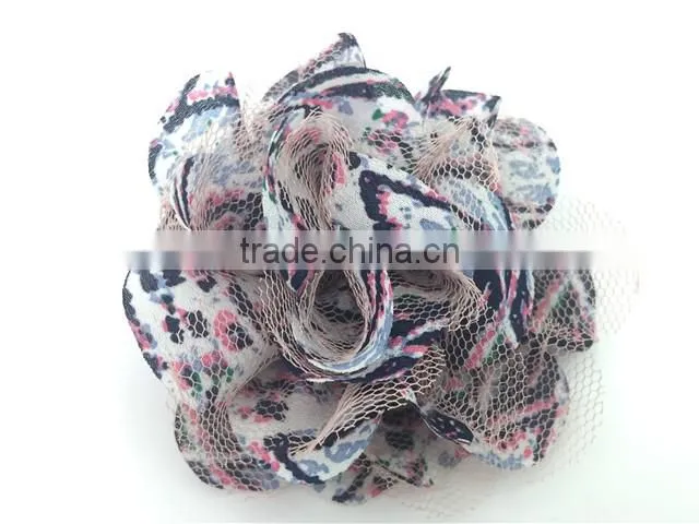 New design fancy fabric flower brooch for ladies