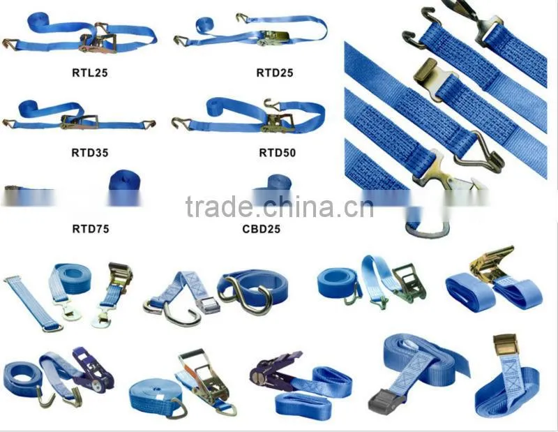 CE GS Ratchet tie down lashing straps cargo lashing belt cargo lashing straps
