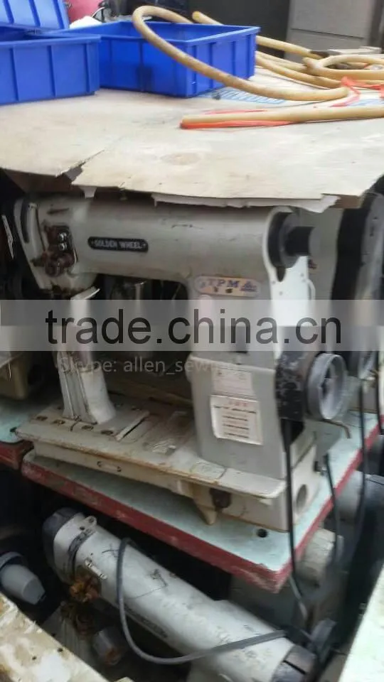 GOLDEN WHEEL cs 862 post-bed used second hand 2nd old leather sewing machine