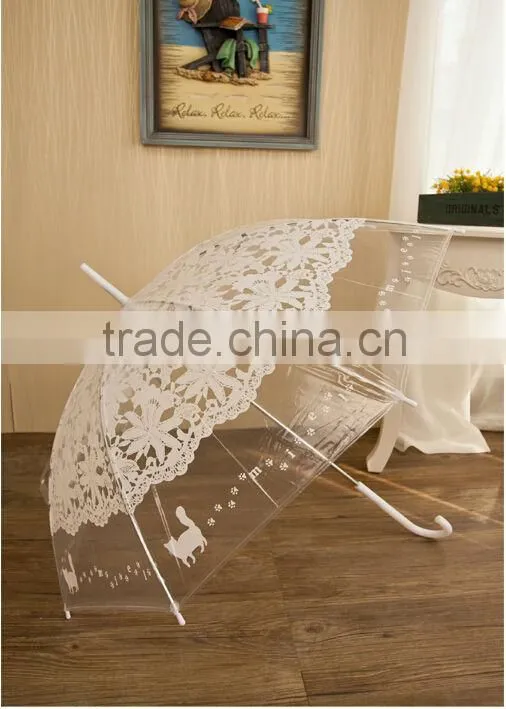 Rain transparent Umbrella Carton design kid clear umbre