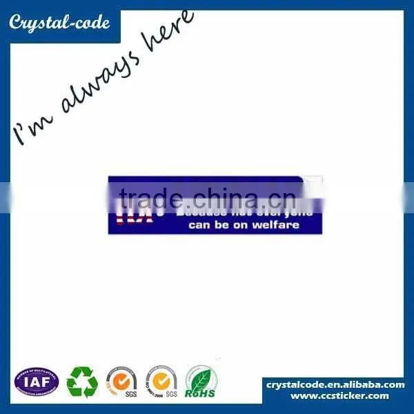 Outdoor advertising custom vinyl bumper stickers