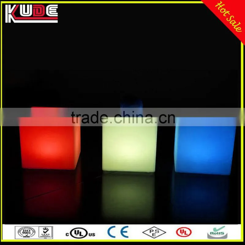 LED Plastic Cube Stool/RGB Light Colors Changing LED Cube For Sitting