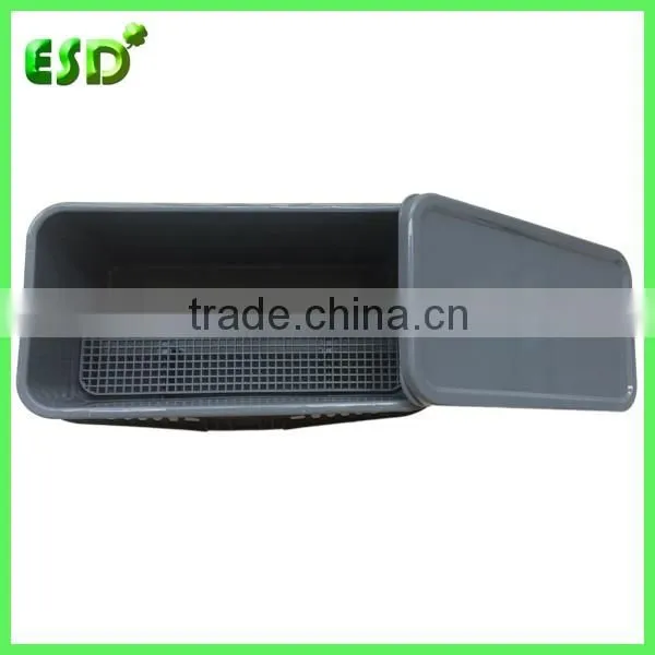 ESD Plastic Rectangular Bucket With Lid,Window Cleaning Bucket