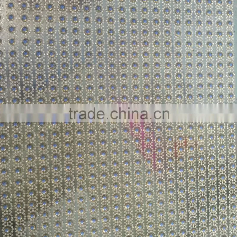 ceramic pearl with stone designed 24x40cm back glue decorative sheet for shoes
