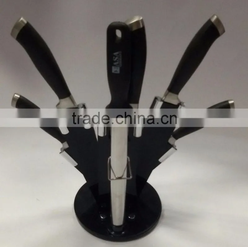kitchen knife set of high-grade steel cutter knife head handle gift set six piece acrylic knife