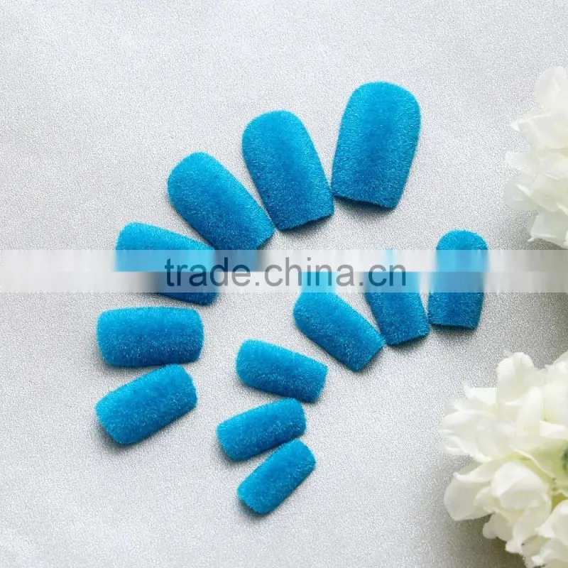 12pcs Velvet artificial nails, fake nail tips for nail art designs ABS nail tips