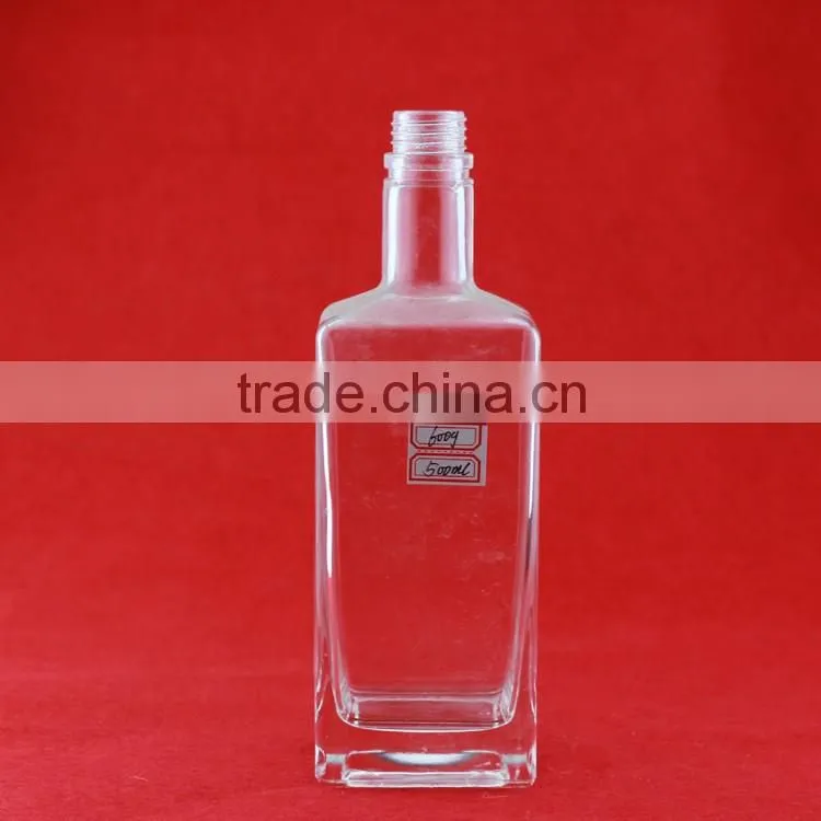 Handcraft glass bottle custom shape fruit juice glass bottle 300ml frosted glass bottle