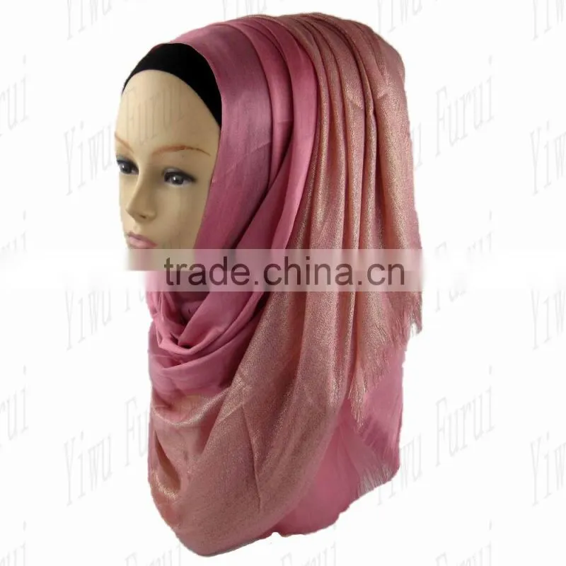 Wholesale fashion shimmer lurex viscose shawl hijab dubai muslim hijab scarf
