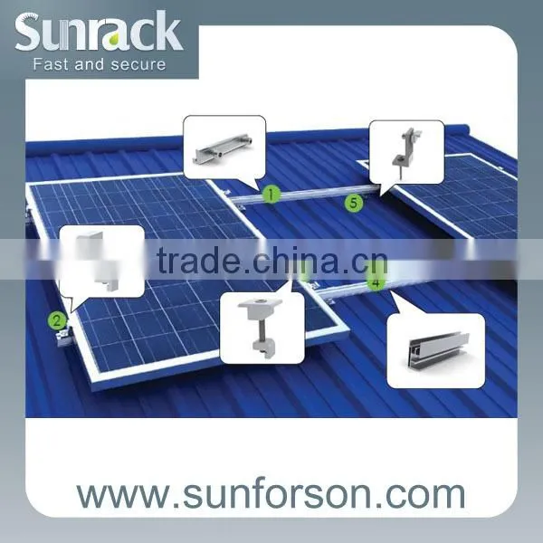 tin roof solar energy system panel mounting frames