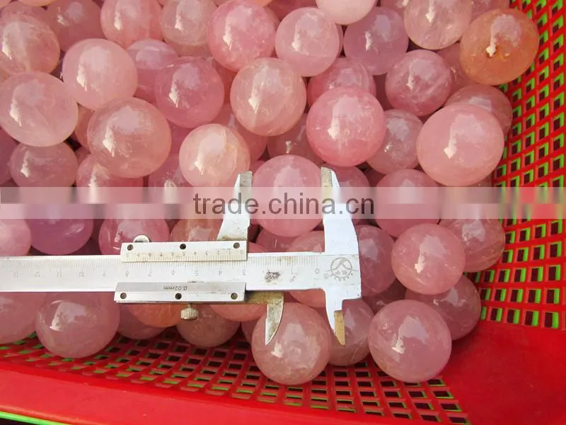 2015 new promoted natural rose quartz crystal balls for gift