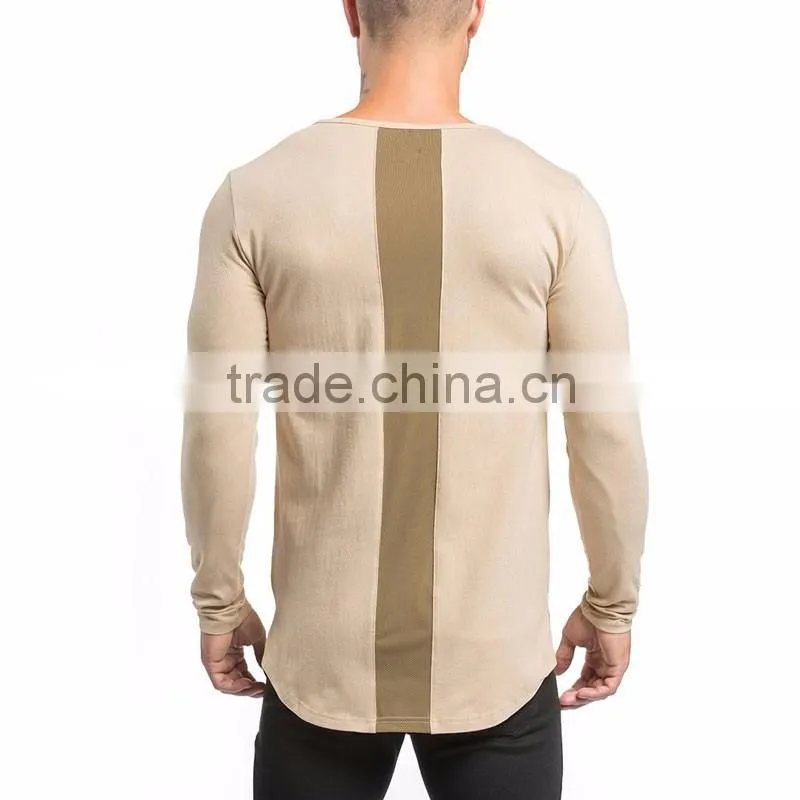 Wholesale Gym Dry Fit Men's longsleeve fitness sports seamless t shirt