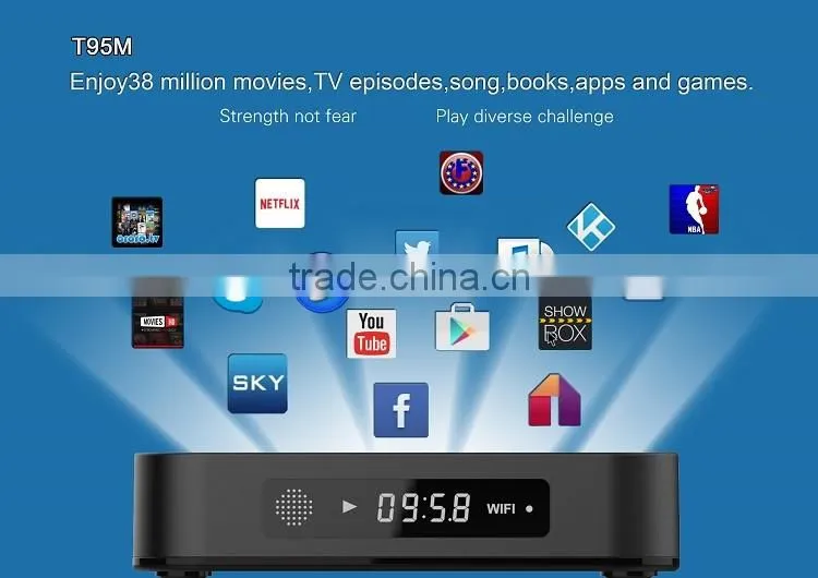 2016 4k smart T95M S905 1G 8G Quad core android 5.1 tv box Kodi16.0