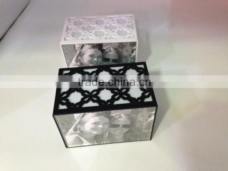 acrylic box with LED light LED box display in White