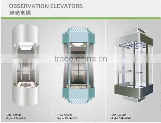 Machine roomless panoramic passenger elevator