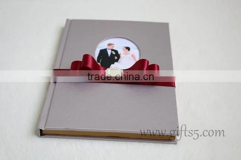 Rustic wedding guest book in handmade bridal book