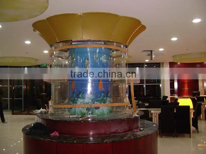 big and round acrylic aquarium