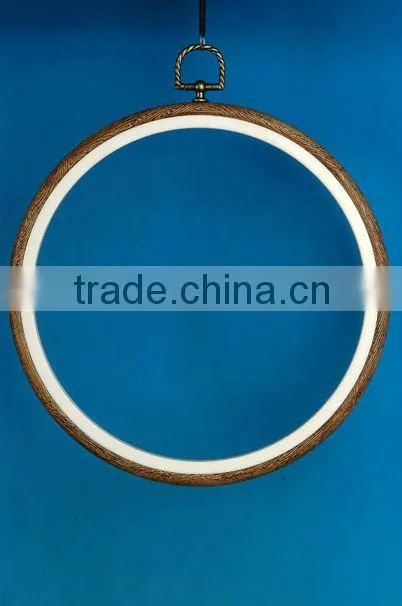 Wood like plastic embroidery hoops