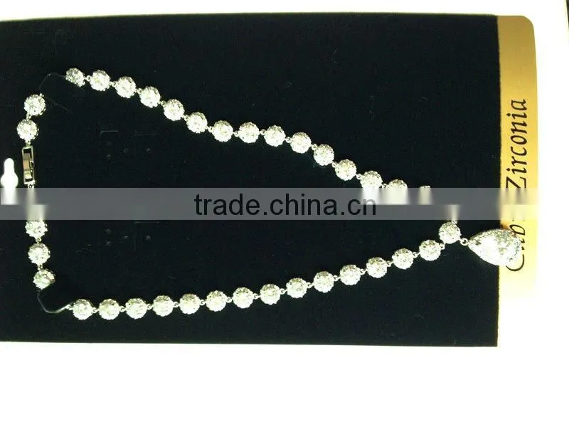 CZ stone Bridal jewelry wedding dresses necklace