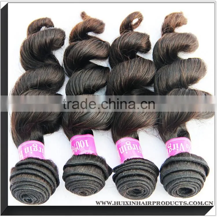 Unprocessed 100 raw natural loose wave peruvian virgin hair