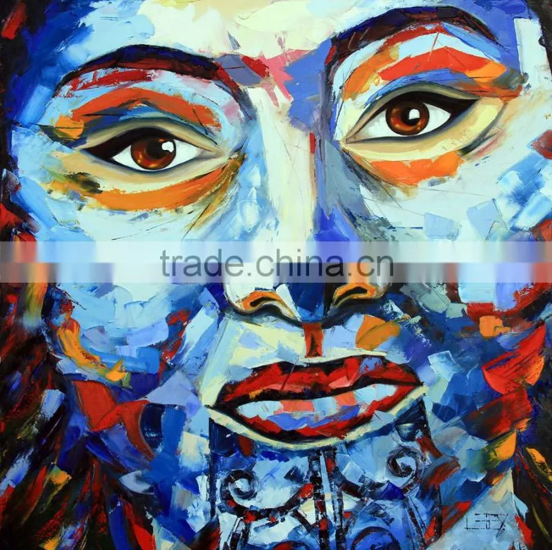 Modern Abstract Handmade Colorful People Art Painting