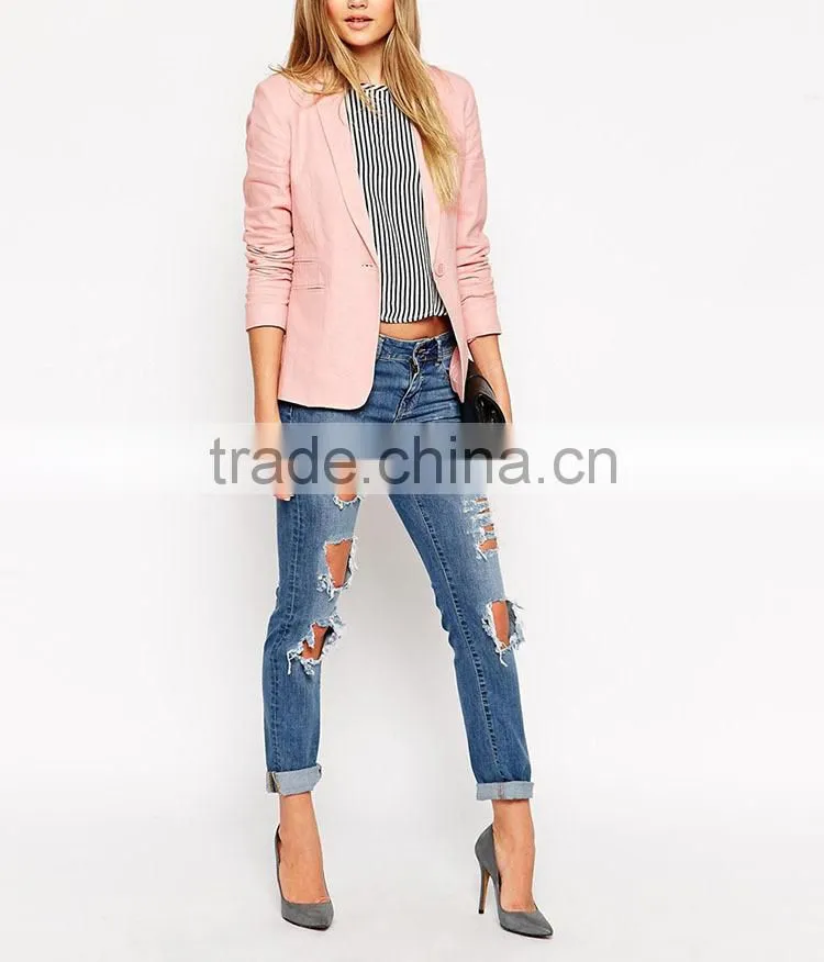 Wholesale business suits lady formal fashion new pink office work blazer woman