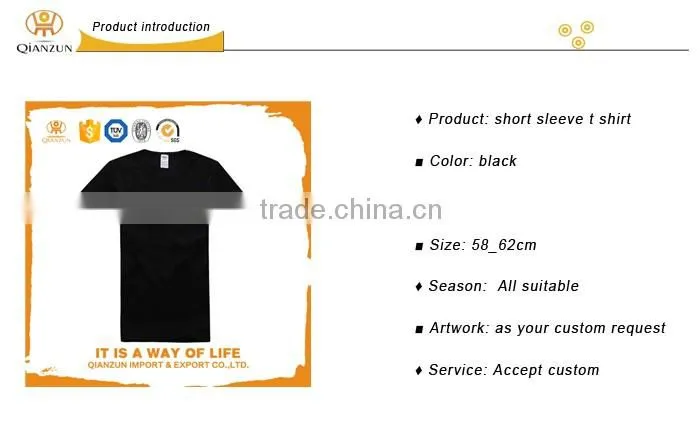 fashion wholesale custom cotton made men t shirt