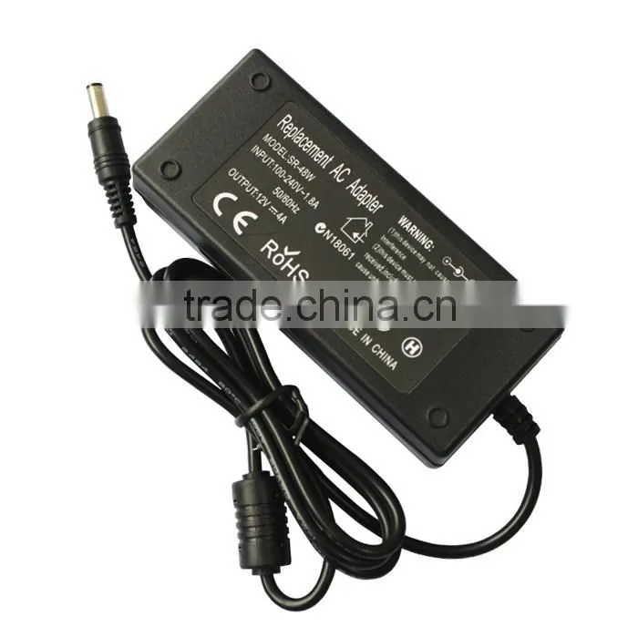 12v 4a lcd adapter 48Watt laptop ac dc charger for lcd 5.5*2.5mm power adaptor