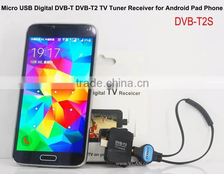 DVB-T2S Micro USB Digital DVB-T DVB-T2 TV Tuner Receiver for android pad dvb-t mpeg4 usb tv tuner