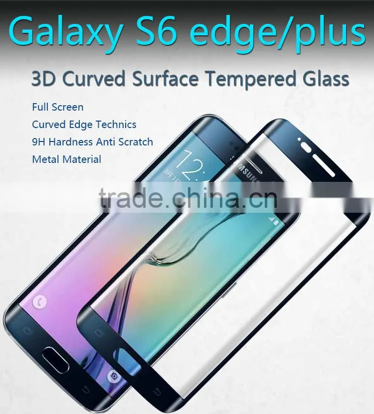 Wholesale 3d tempered glass protector for Samsung S6 edge Full cover curved tempered glass with factory price