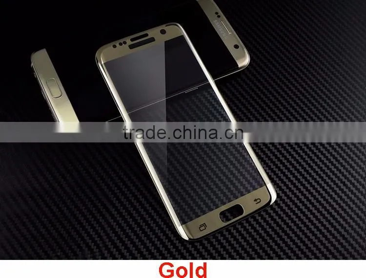 New Arrival!!!! 9H Hardness Black Color Full Body Anti-shatter Screen Protector Tempered Glass for Samsung S7 Edge