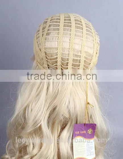 High quality 100% synthetic blonde lace front wigs