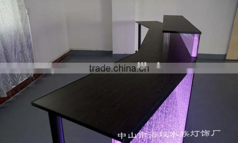 amazing LED water bubble bar counter front desk counter