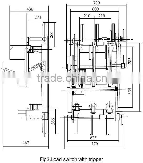 Kumanical 12KV Indoor High Voltage Load Break Switch FN7-12 Series