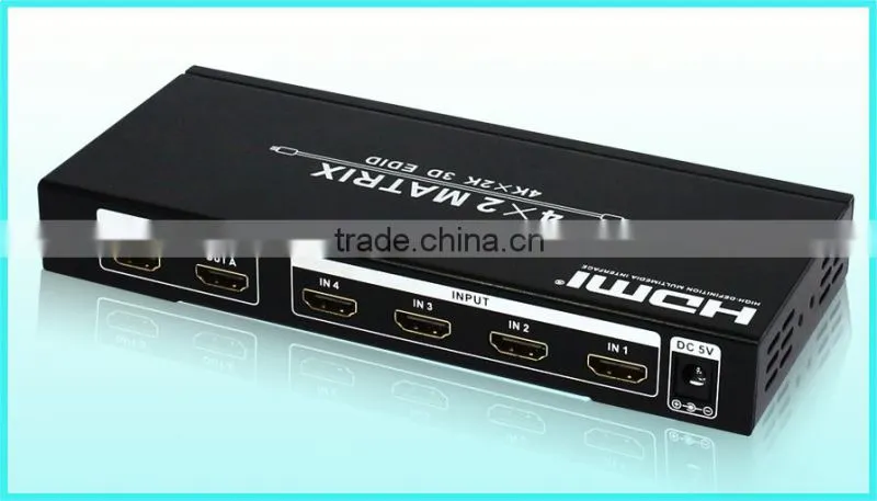 HDMI martix 4by2 with EDID, 4K*2K