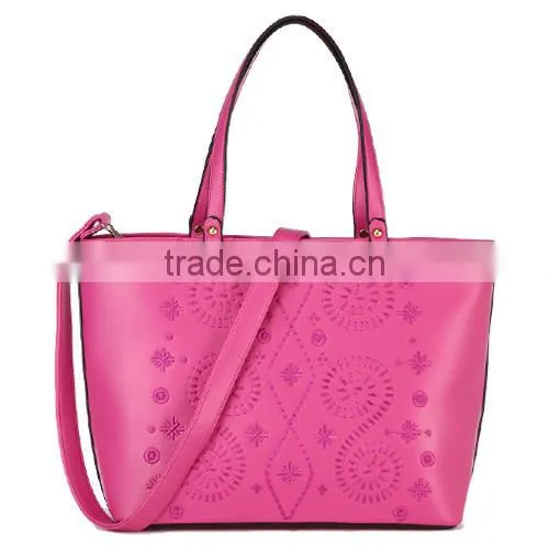 Fashion Ladies Embroideried Pu Handbag
