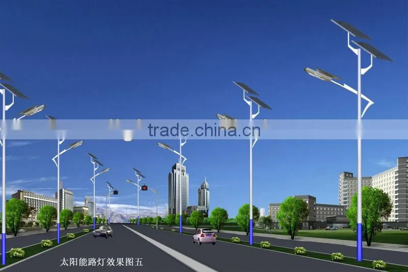 100W Single Arm Pole PWM Controller LED Solar Street Lamp
