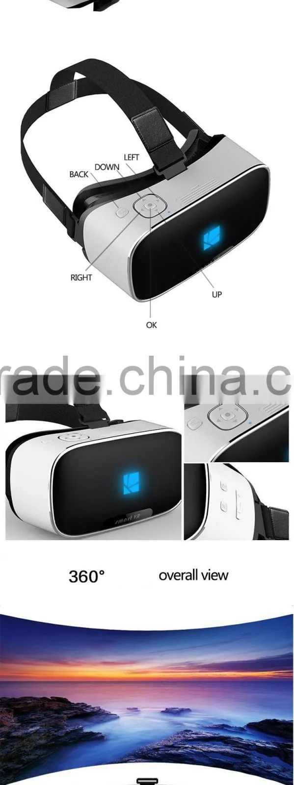 wholesale vr controller box 3d glasses or vr headset 2.0 all in one