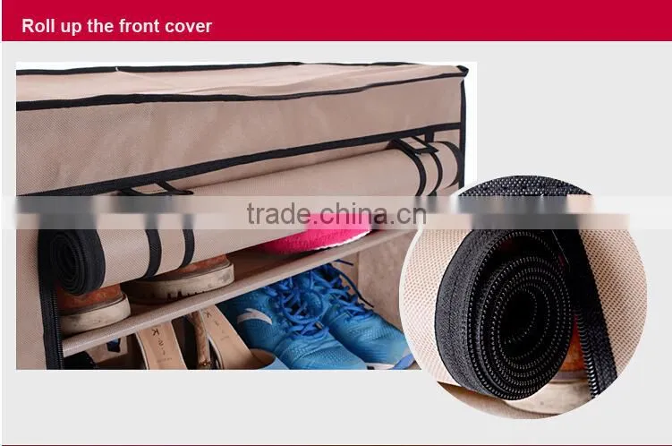 4 layers portable folding shoe organizer racks assemble by tubes and connections (FH-FR00704)