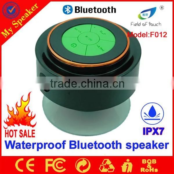 F012 black/orange color floating waterproof bluetooth speaker