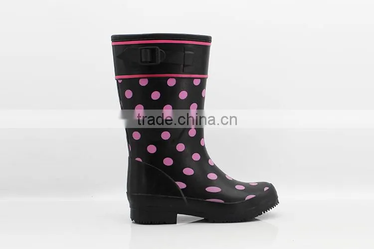 Made in china Customised designs Colorful fox print rubber rain boots boots