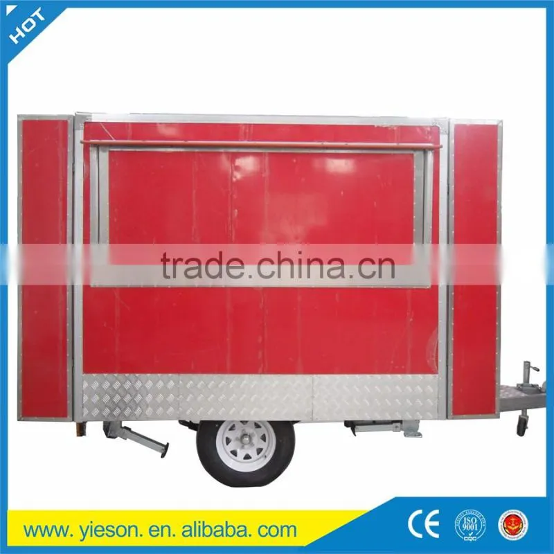 electric power outdoor food kiosk, churros food trailer/ yieson selling food cart trailer