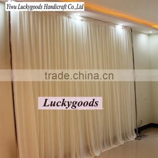 popular selling white and blue fabric wedding stage backdrop
