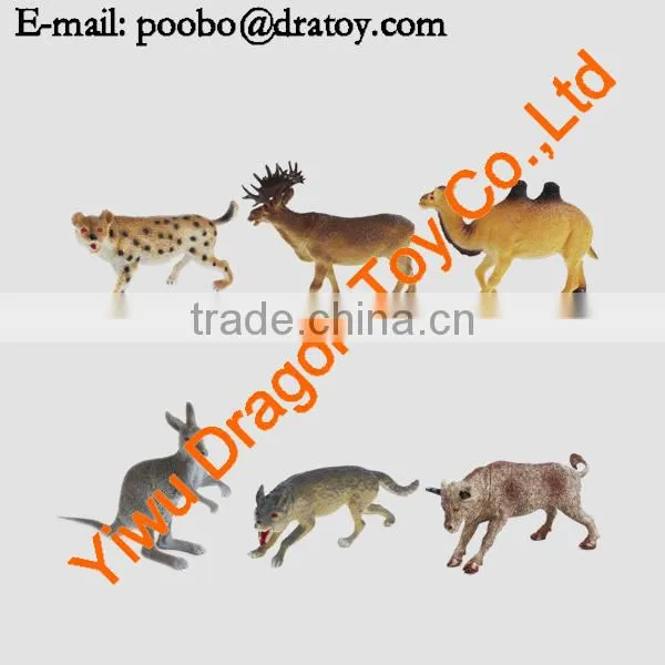 A variety of wild animals figurines