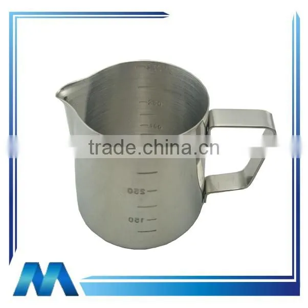stainless steel measuring milk mug, Scale milk jug,graduate metal milk cup