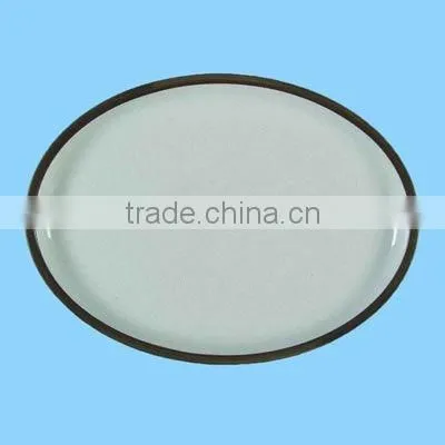 round blue ceramic baking plates