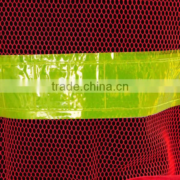 Hot Sale Red/Yellow High Visibility Reflective Conspicuity Vest Warning Safety Working Clothes