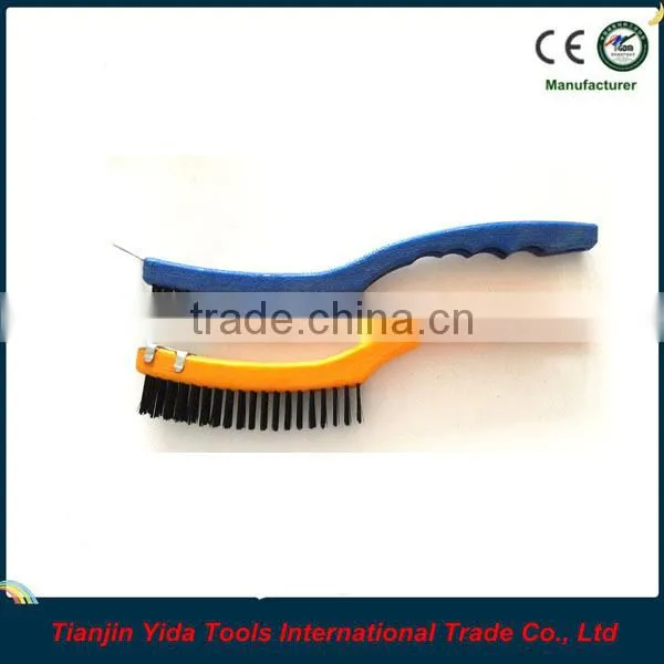 black wire brush with plastic handle