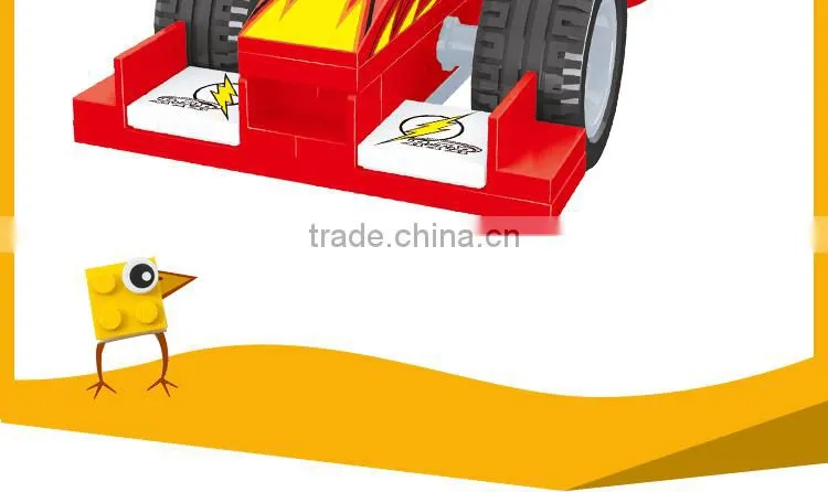 Mini go kart car wholesale F1 racing car toy plastic building blocks toys for children