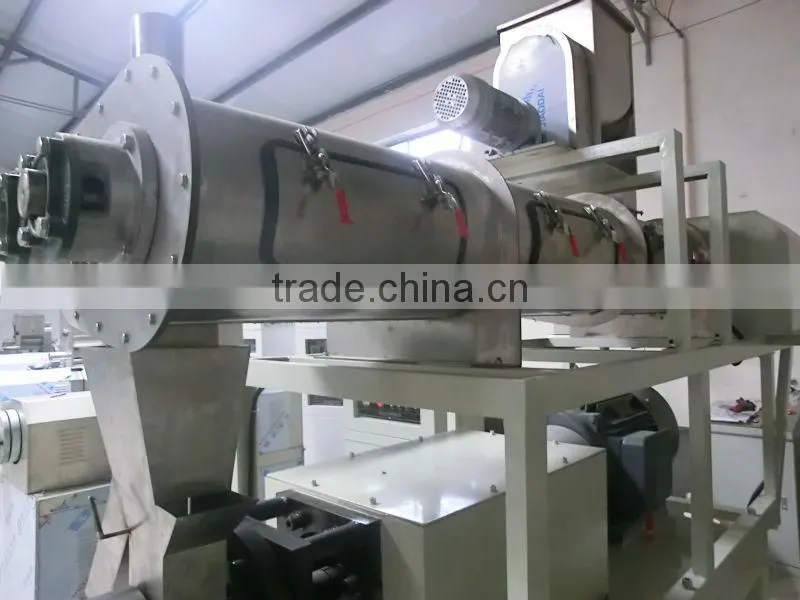 Floating fish food pellet twin screw extruder for sale