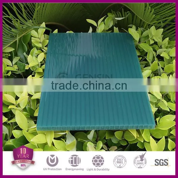 Five Walls Green Polycarbonate Sunshade Roof Sheet For Skylight Solar Control Grade A Cheap Price Wholesale 12mm